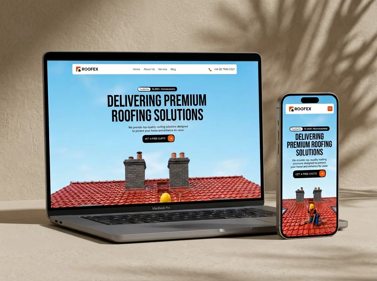 Website design mockup